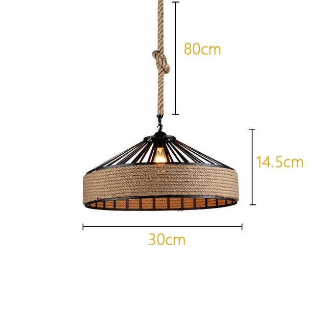 Andrews Classical Hemp Rope Pendant Lamp