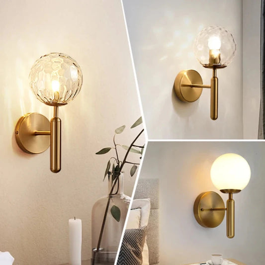 Durham Modern Wall Lamp with Glass Ball LED