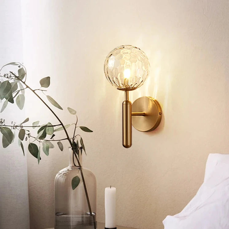 Durham Modern Wall Lamp with Glass Ball LED