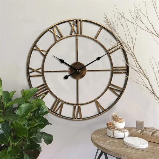 Greenwich Vintage Rusted Roman Numeral Wall Clock