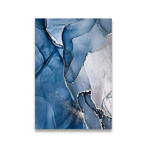 Hudson Blue Series 3-Piece Abstract Canvas Art