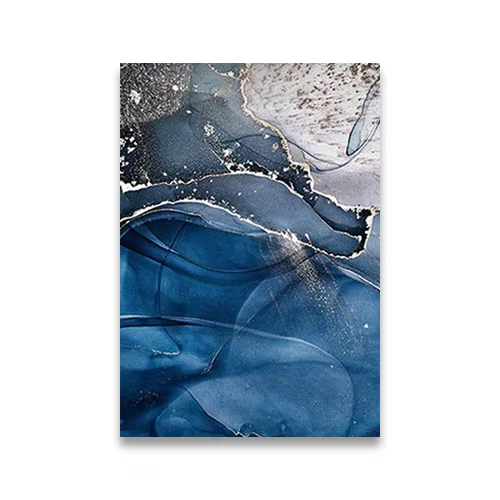 Hudson Blue Series 3-Piece Abstract Canvas Art