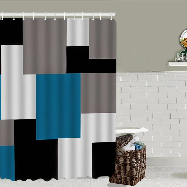 Katy 4-Piece Bathroom Set: Shower Curtain & Mats