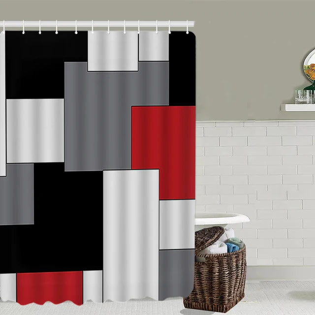 Katy 4-Piece Bathroom Set: Shower Curtain & Mats