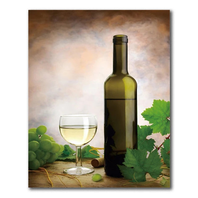 Vancouver Wine & Grape Still Life Canvas Wall Art for Living Room