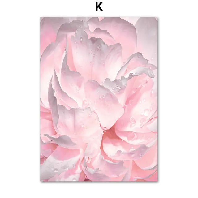 Lush Pink Rose & Orchid Garden Canvas Wall Art