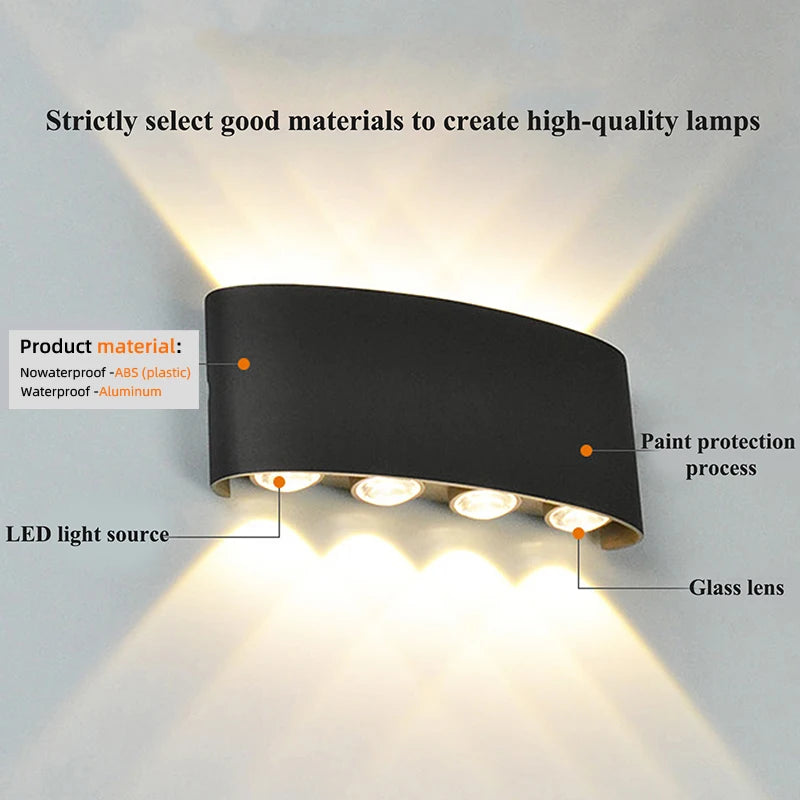 Macon LED Wall Sconce - Modern Indoor/Outdoor Up-Down Light