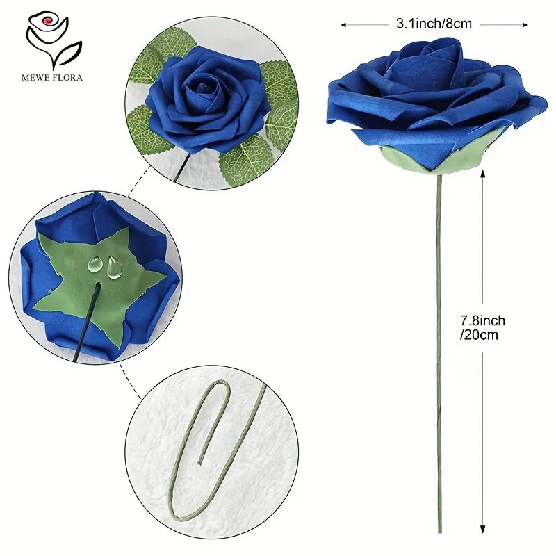 Maui 30pcs-Artificial-Blue-Rose