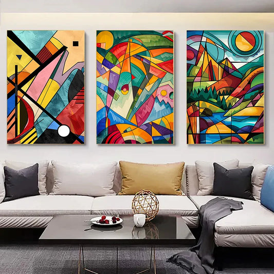 Montgomery Colorful Abstract Canvas Wall Art Poster