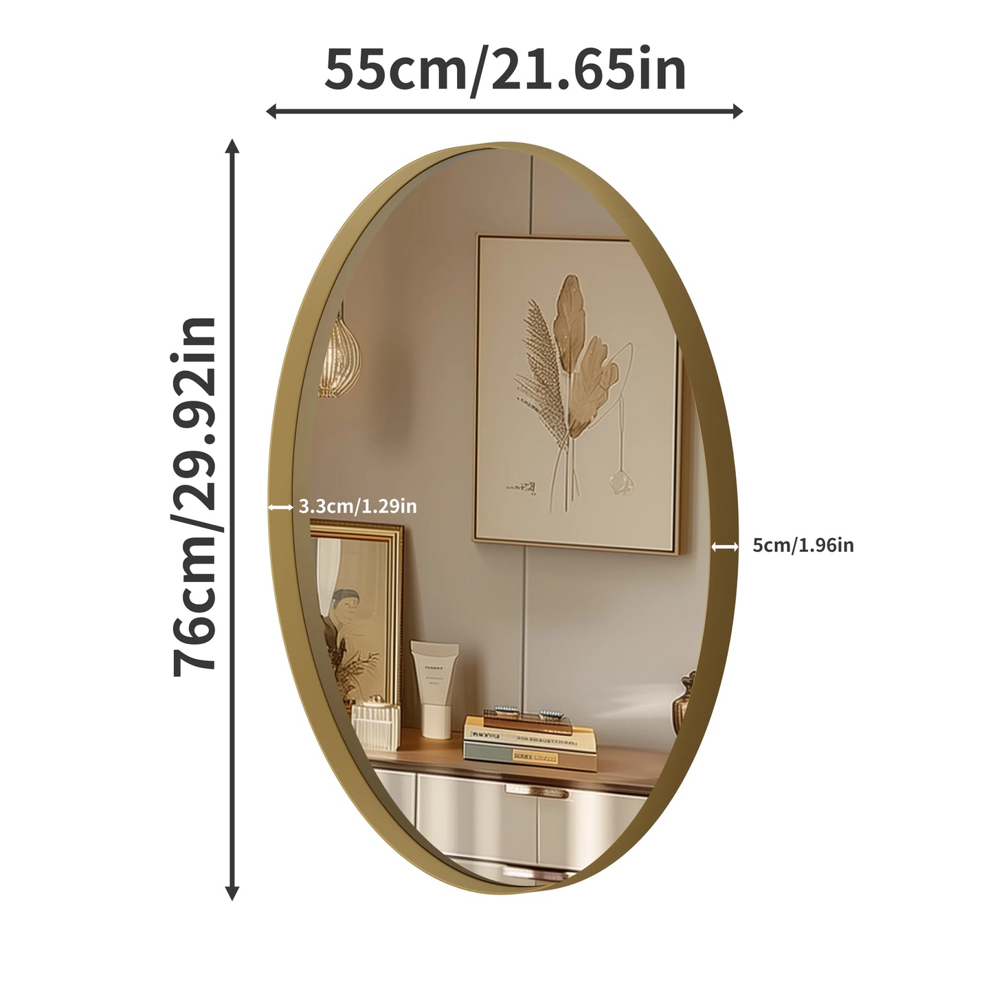 Nashville Oval Wall-Mounted Mirror