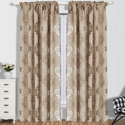 Quebec Jacquard Curtain - Gray