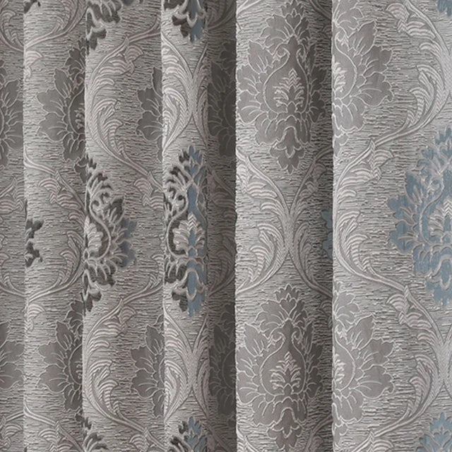 Quebec Jacquard Curtain - Gray