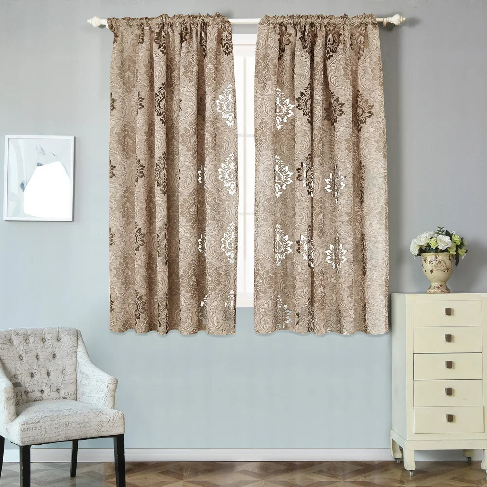 Quebec Jacquard Curtain - Gray