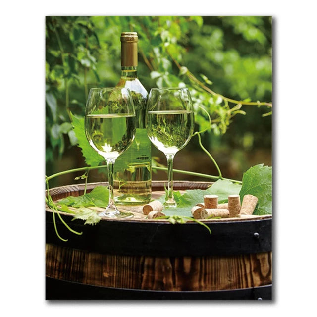 Vancouver Wine & Grape Still Life Canvas Wall Art for Living Room