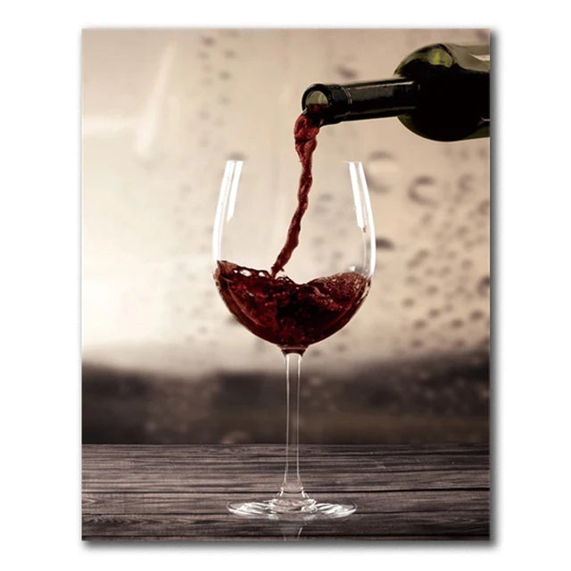 Vancouver Wine & Grape Still Life Canvas Wall Art for Living Room