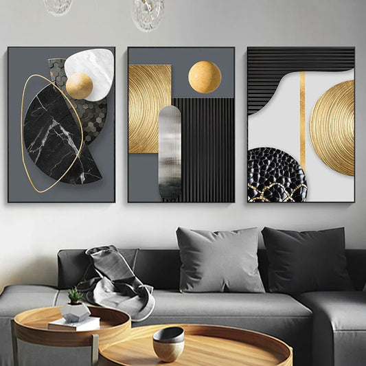 YOLO Modern Abstract Geometric Canvas Painting Poster